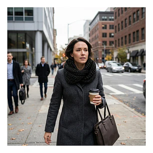 Bufanda Cuello Estilo Punto Inglés Lana Invierno Abrigado