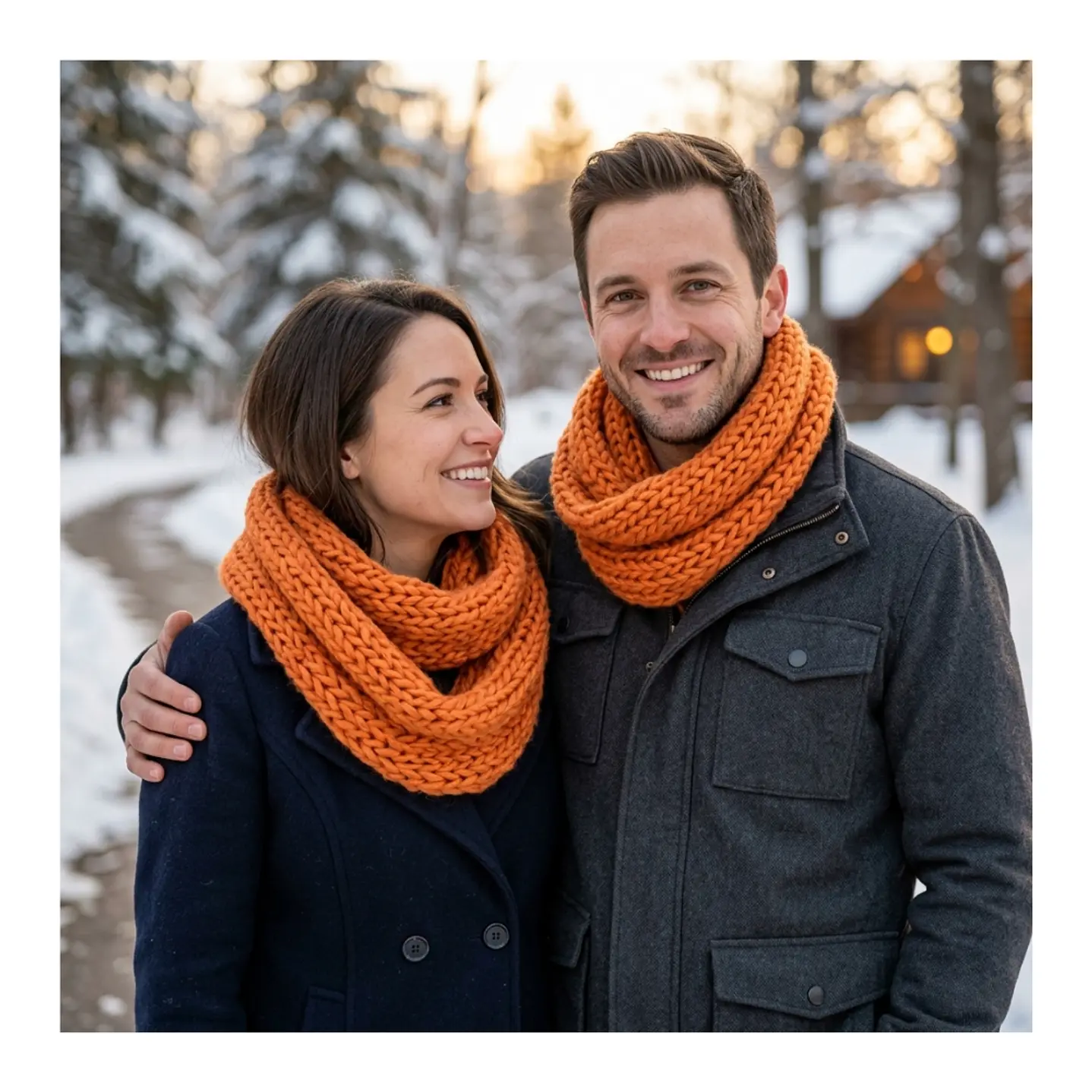 Bufanda Cuello Estilo Punto Inglés Lana Invierno Abrigado 31