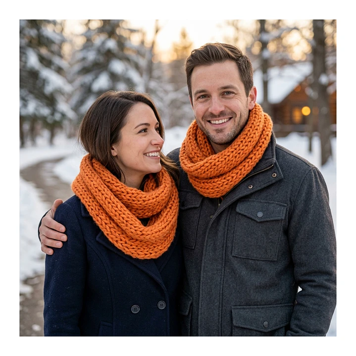 Bufanda Cuello Estilo Punto Inglés Lana Invierno Abrigado 31