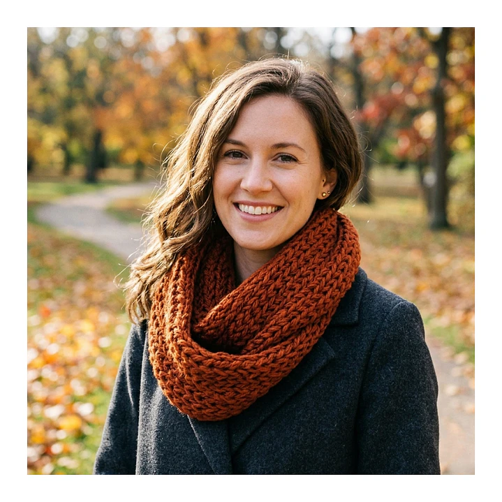 Bufanda Cuello Estilo Punto Inglés Lana Invierno Abrigado 37