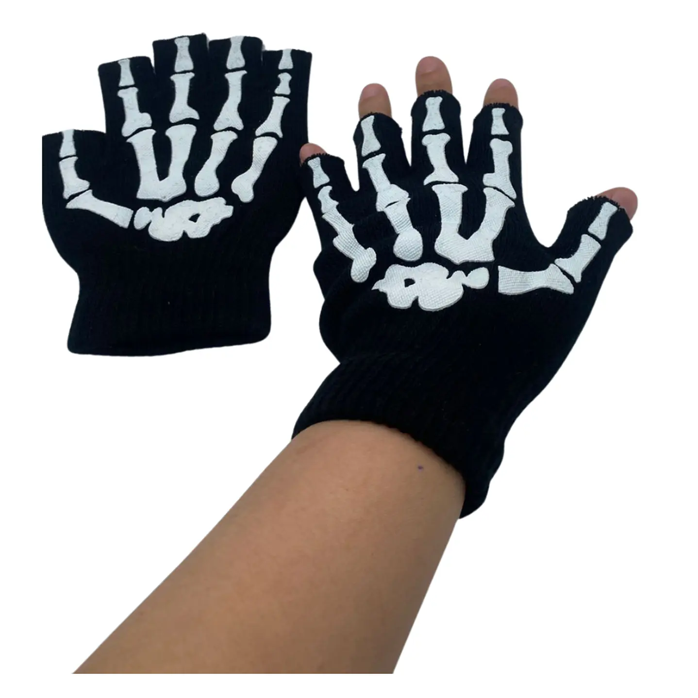 Guantes Sin Dedos Tácticos Calavera - Bicicleta Moto Gym Unisex 4