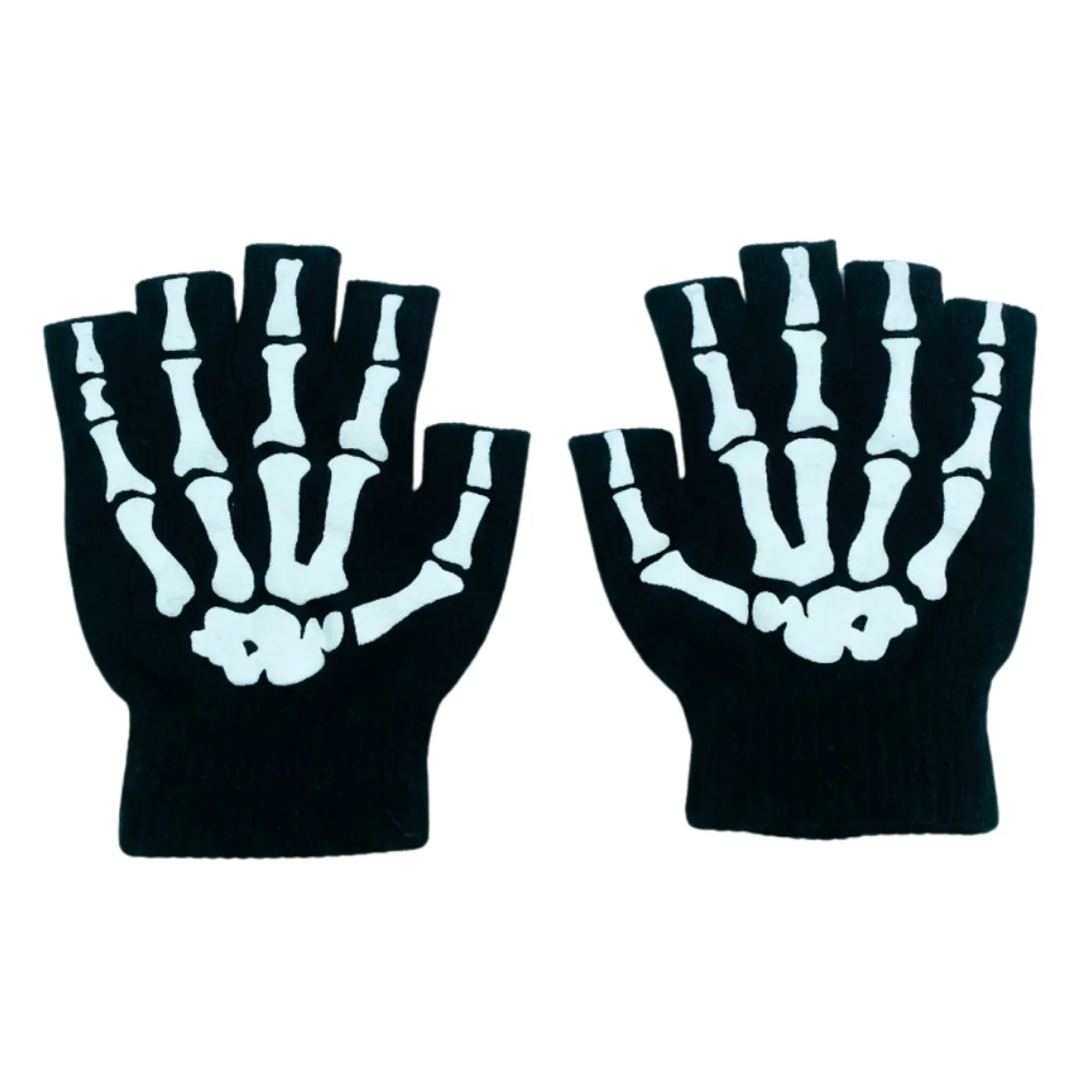 Pack 12 Guantes Sin Dedos Tácticos Calavera - Bicicleta Moto Gym Unisex 2