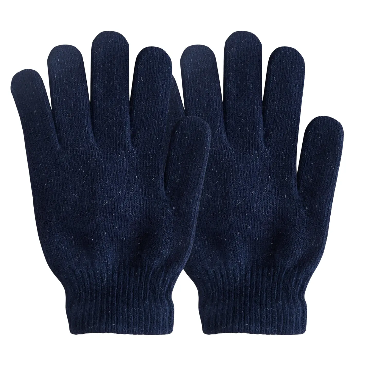 Guantes De Lana Térmicos Para Niños - Invierno Suave Color Azul Marino 5