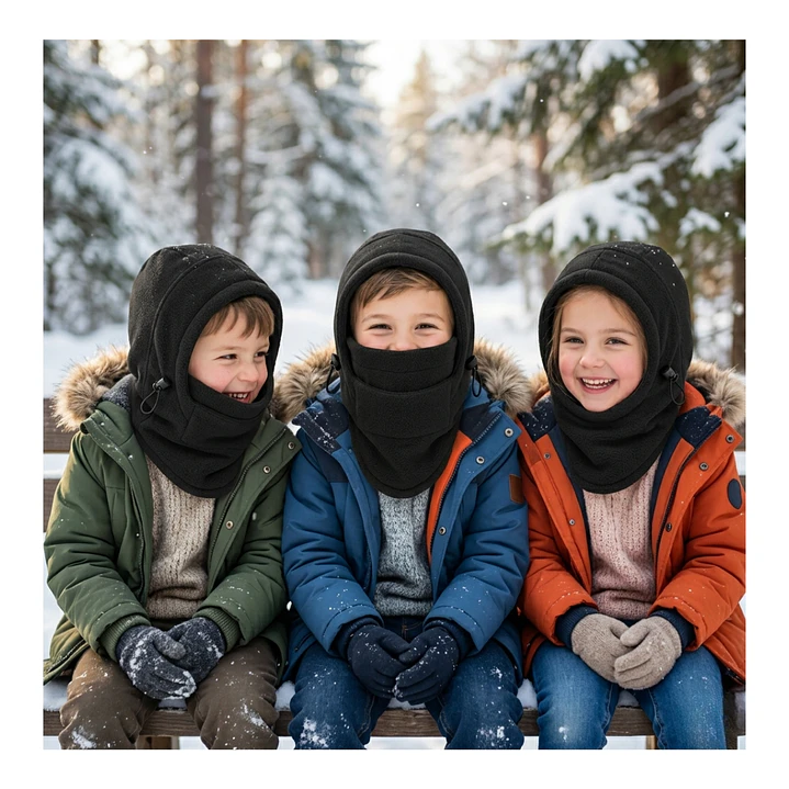 Gorro Pasamontañas De Polar Para Niños Abrigo Invierno Frio 5