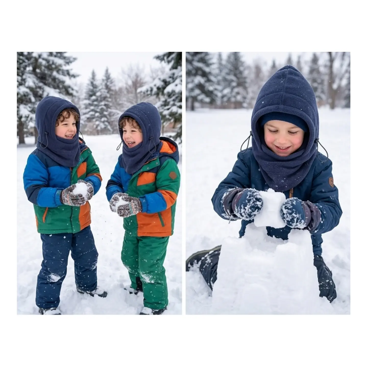 Gorro Pasamontañas De Polar Para Niños Abrigo Invierno Frio 11