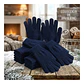 Pack 12 Guantes De Lana Térmicos Para Niños - Invierno Suave Color Azul Marino - Miniatura 1