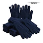 Pack 12 Guantes De Lana Térmicos Para Niños - Invierno Suave Color Azul Marino - Miniatura 2