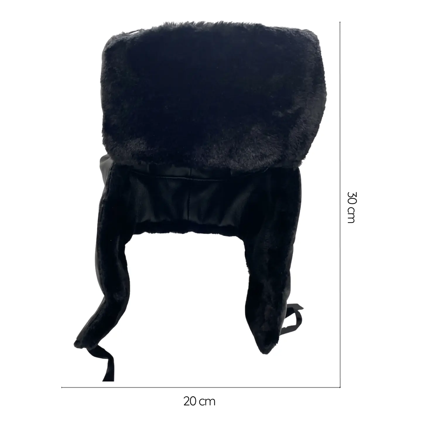Gorro de Invierno Tipo Ushanka Ruso en Cuero Negro y Piel Sintética 8