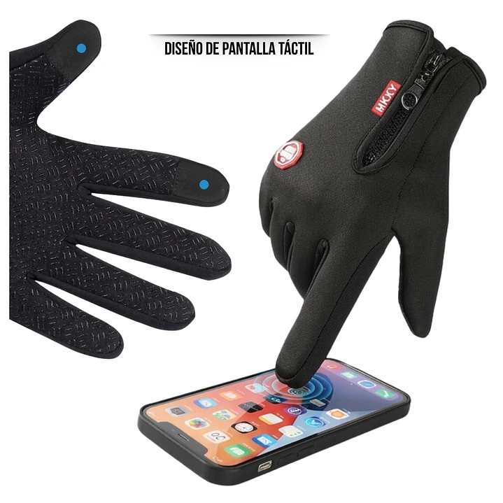 Guantes Térmicos e Impermeables para Ciclismo y Running con Pantalla Táctil y Palma Antideslizante 4