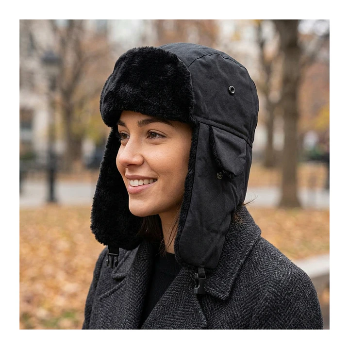 Gorro Ruso Unisex Cálido De Lona Invierno Modo Aviador 7