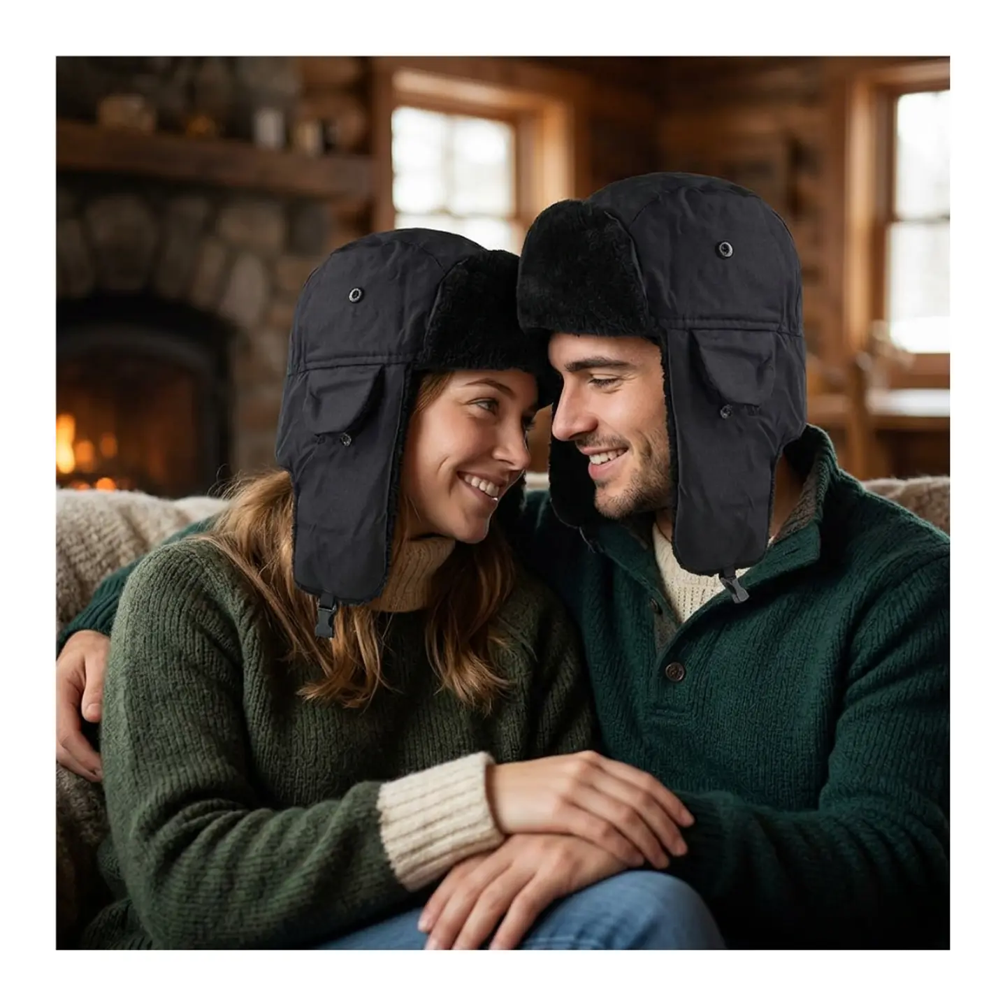 Gorro Ruso Unisex Cálido De Lona Invierno Modo Aviador 8