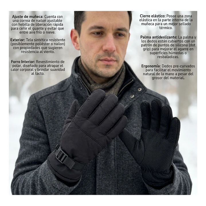 Pack 12 Guantes De Invierno Esquí Montañismo Para La Nieve 9