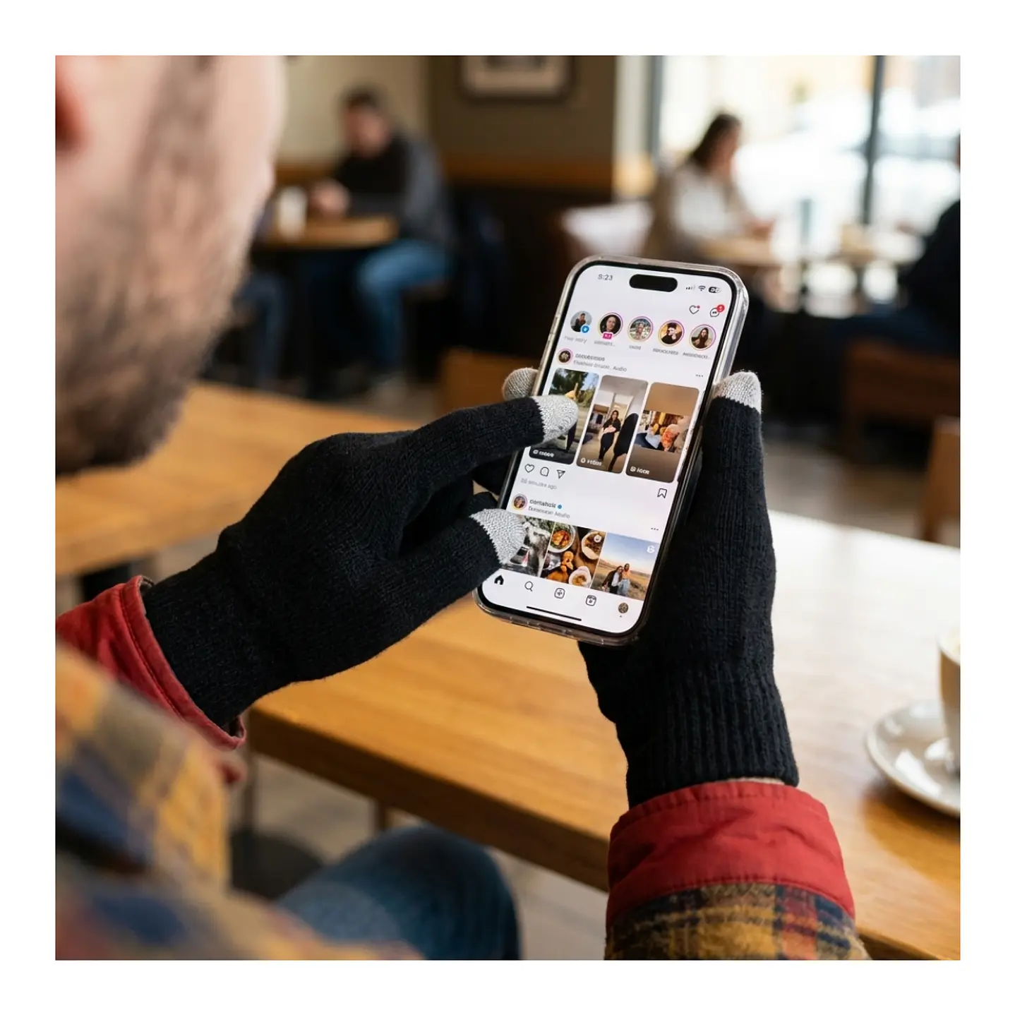 Pack 12 Guantes De Lana Térmicos Con Punta Touch Táctil Dedos 7