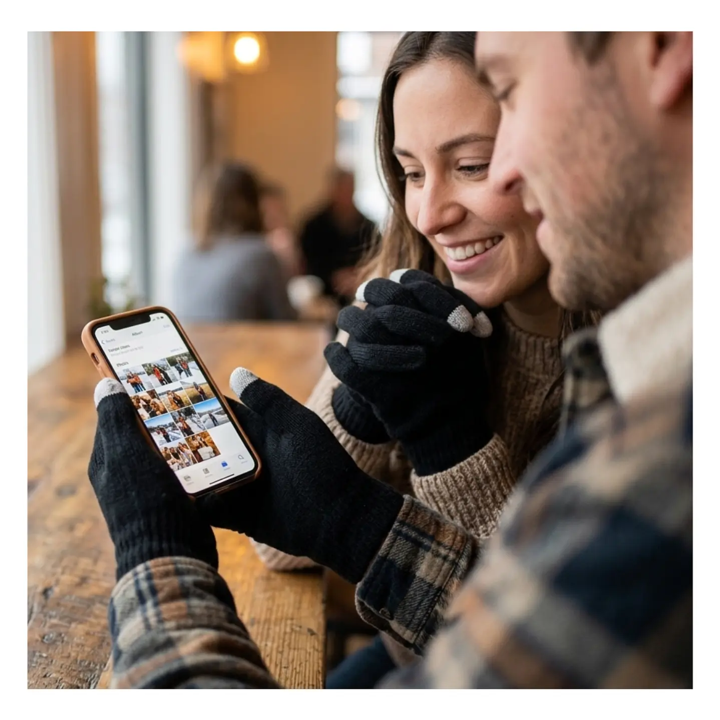 Pack 12 Guantes De Lana Térmicos Con Punta Touch Táctil Dedos 8