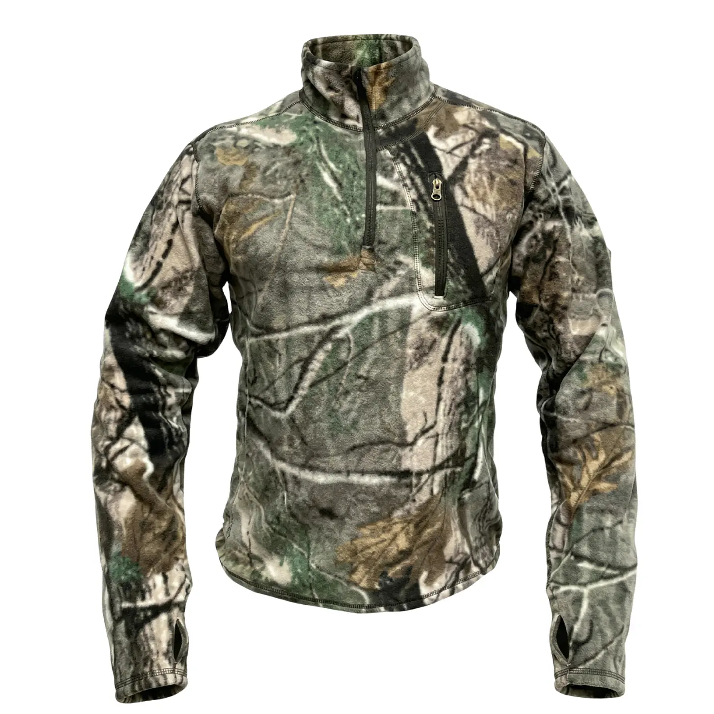 Poleron Polar de Caza con Cierre Hombre Térmico Camuflado 2