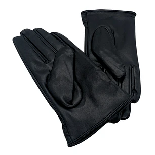 Guantes de Invierno para Mujer en Cuero Sintético Mate con Forro Térmico y Ajuste Elástico