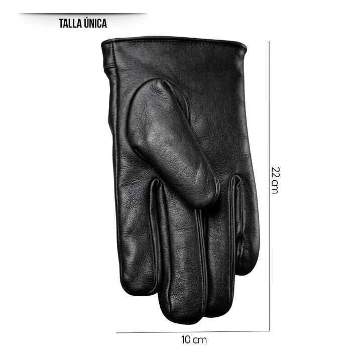 Guantes de Invierno para Mujer en Cuero Sintético Mate con Forro Térmico y Ajuste Elástico 6