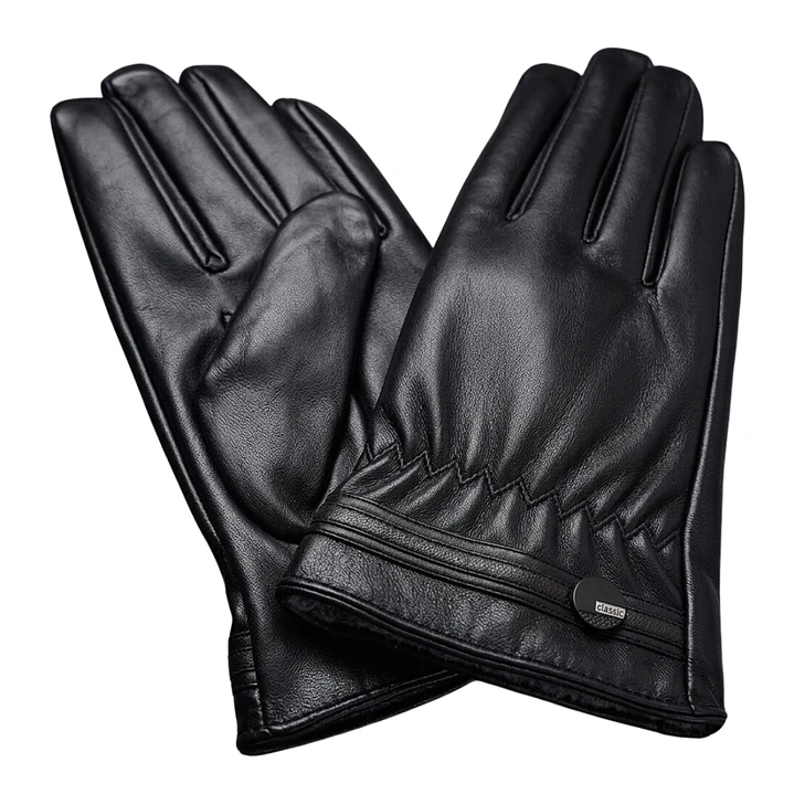 Guantes de Invierno para Mujer en Cuero Sintético Mate con Forro Térmico y Ajuste Elástico 4