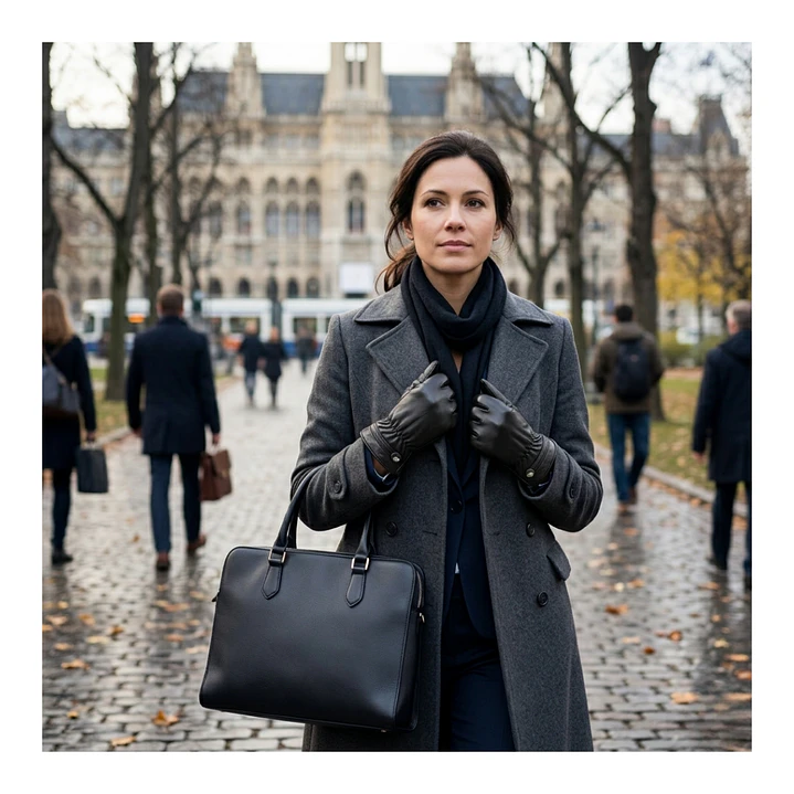 Guantes de Invierno para Mujer en Cuero Sintético Mate con Forro Térmico y Ajuste Elástico 10