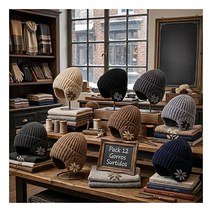 Gorro Beanie De Lana Adulto Con Cubre Orejas Unisex Surtidos- COPIA