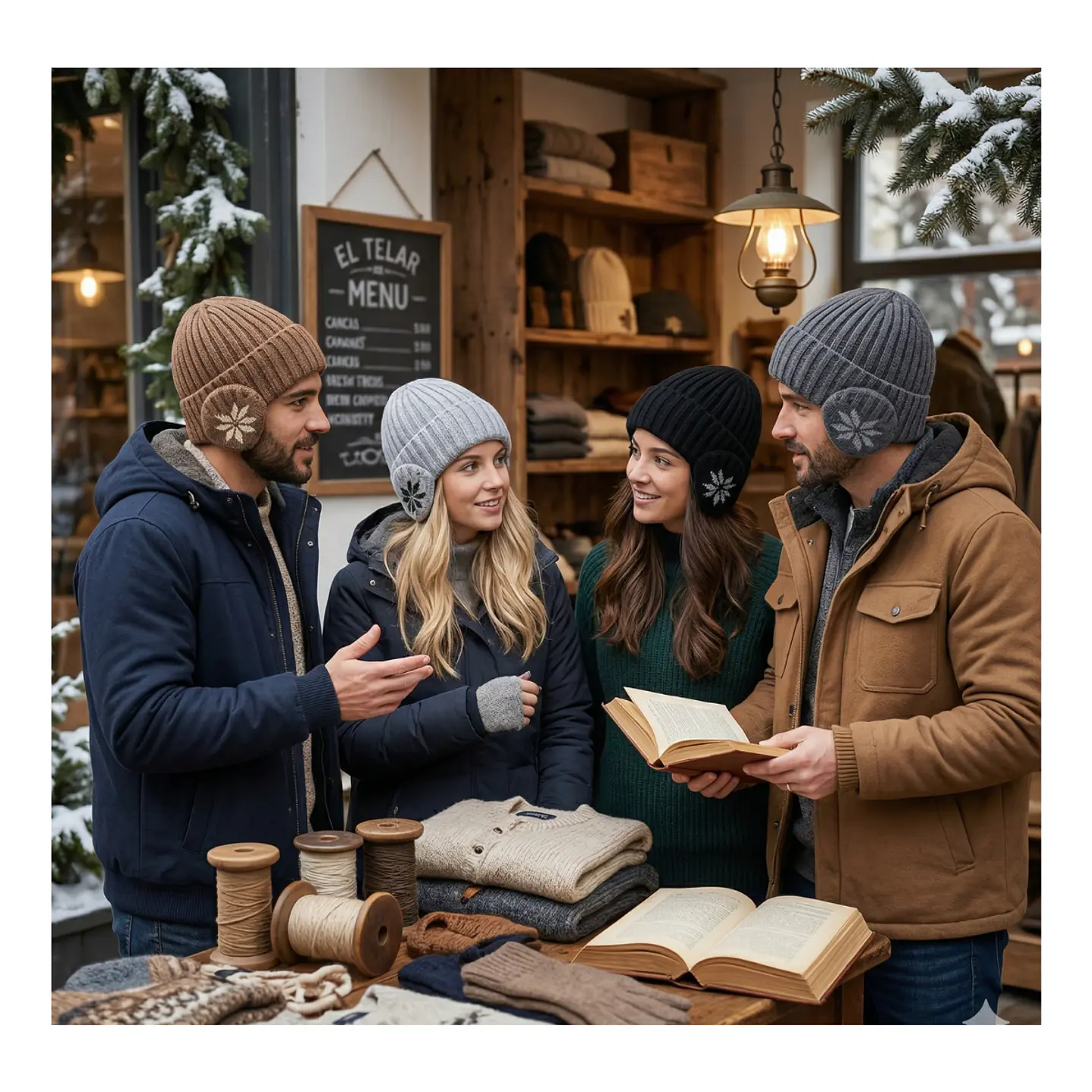 Gorro Beanie De Lana Adulto Con Cubre Orejas Unisex Surtidos- COPIA 5