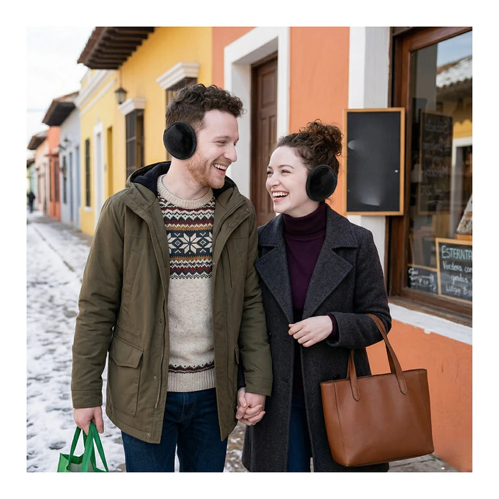 Orejera Polar Nuca Ajustable Unisex Invierno 7