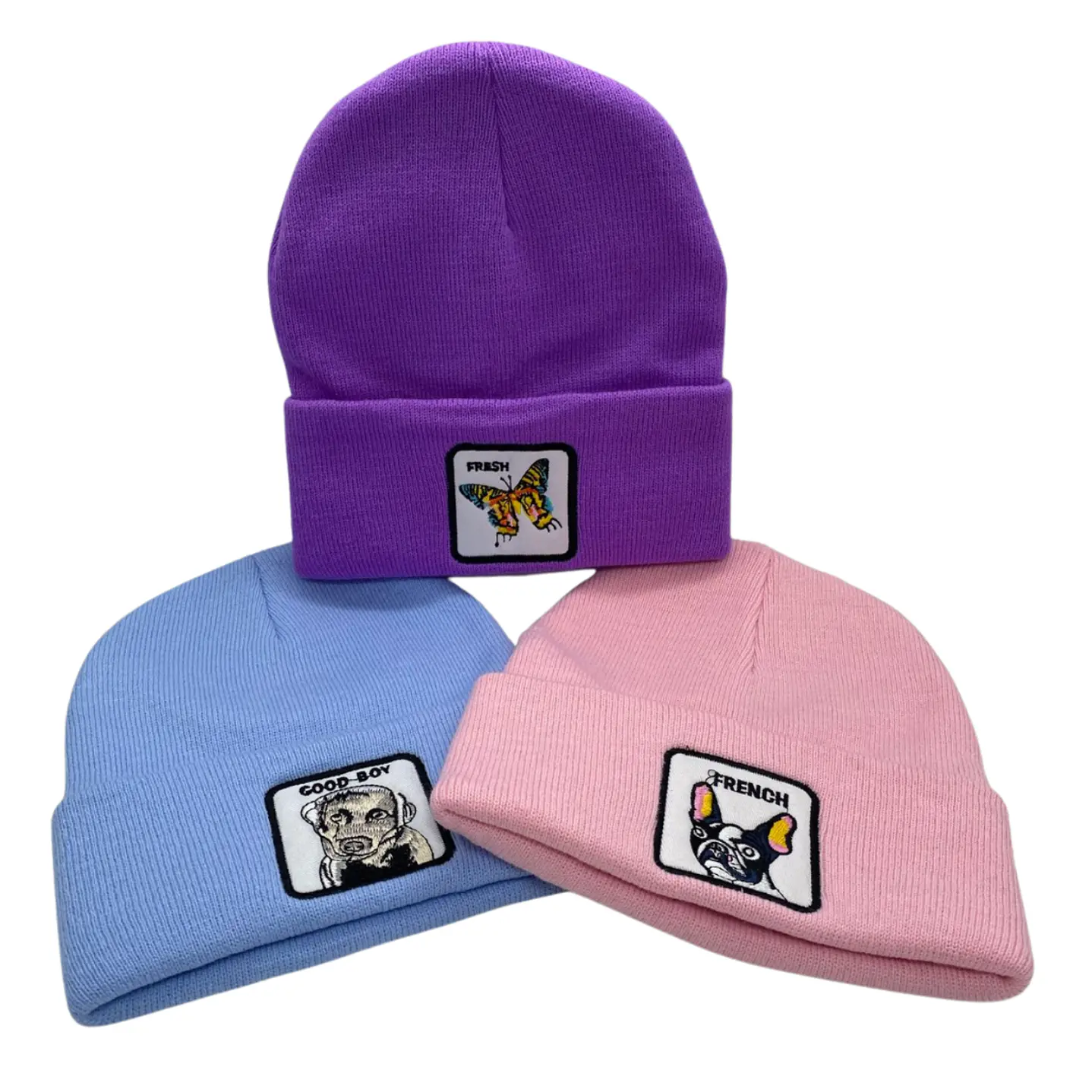 Pack de 3 Gorros Beanies Lana Animales Colores y Diseños Surtidos 2