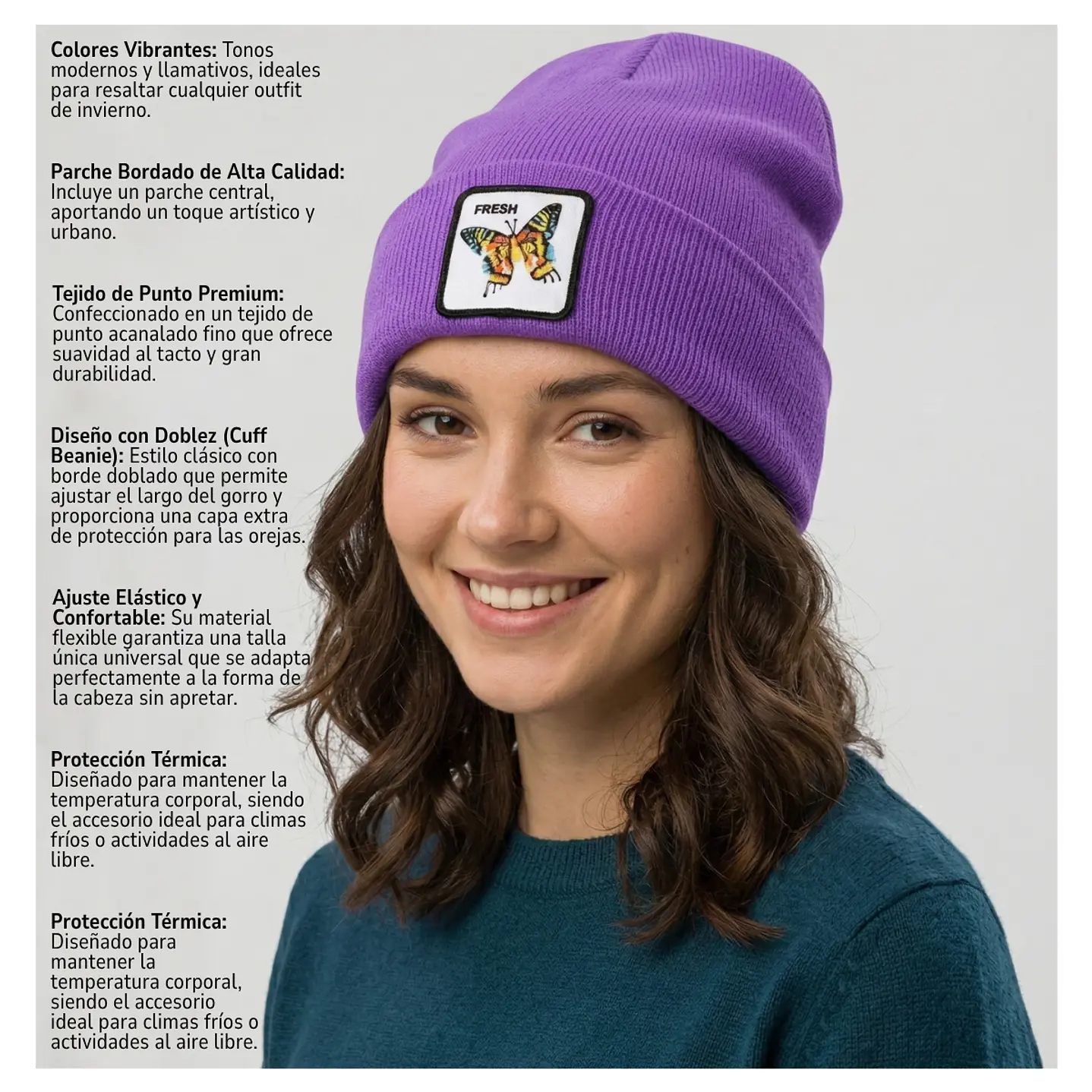 Pack de 3 Gorros Beanies Lana Animales Colores y Diseños Surtidos 5