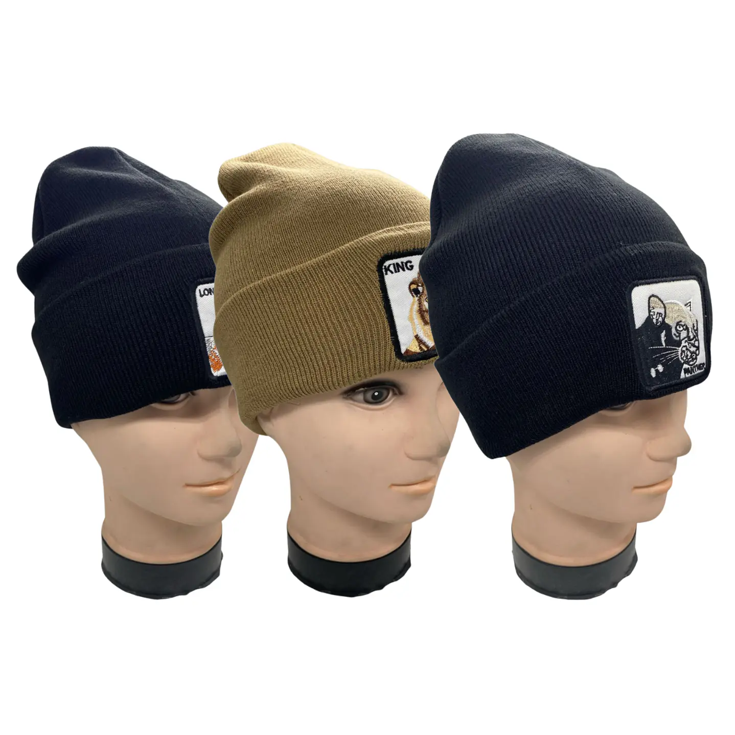 Pack de 3 Gorros Beanies Lana Animales Colores y Diseños Surtidos 10