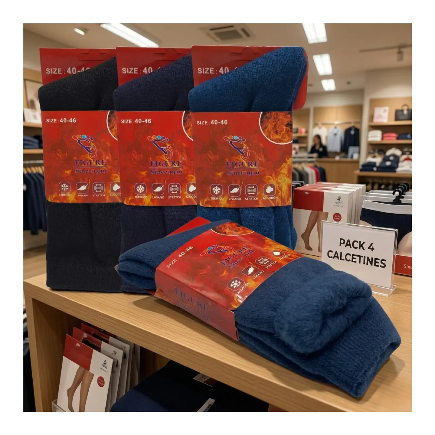 Pack 4 Calcetines Termicos Polar Gruesos Terciopelo Suaves 8