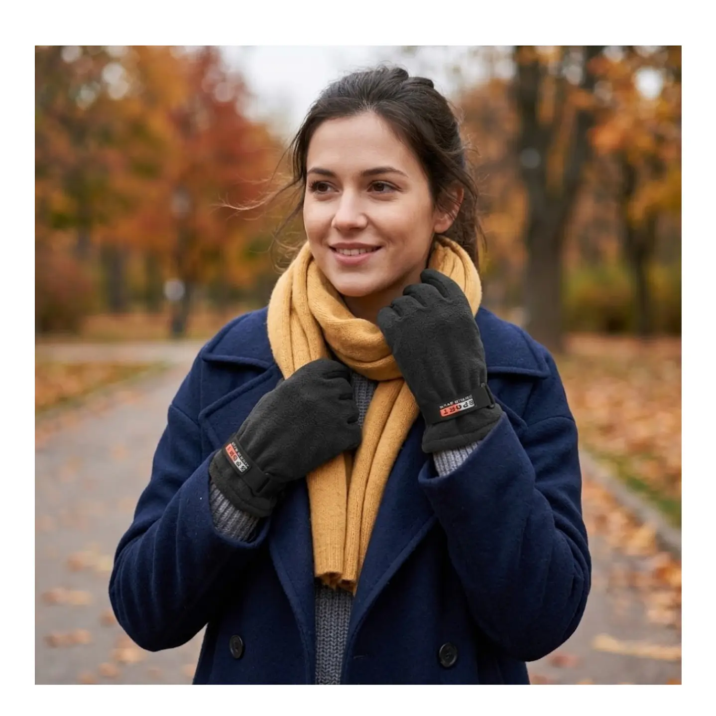 Guantes Térmicos Sport World Blue: Forro Polar con Ajuste de Velcro y Puño Elástico 6