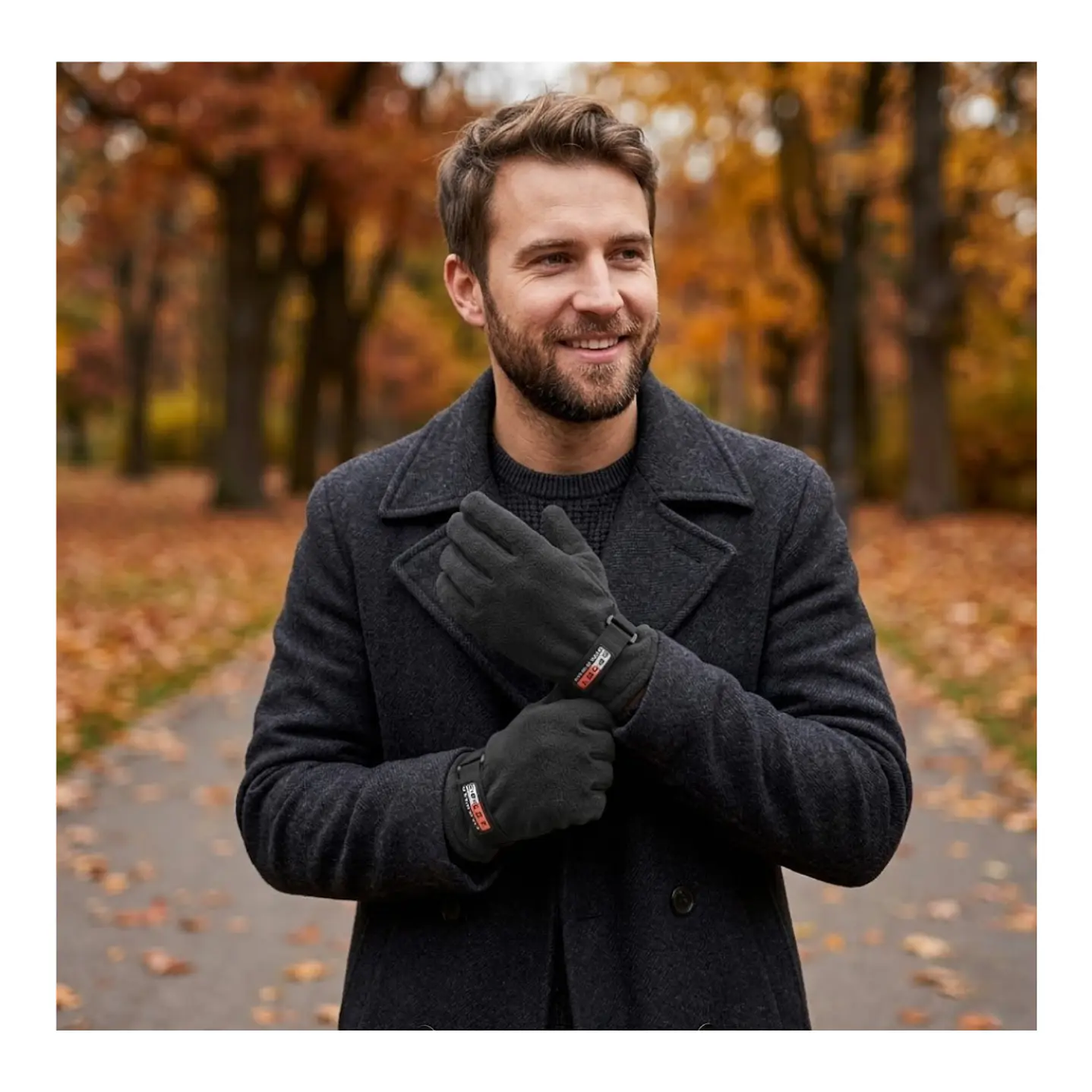 Guantes Térmicos Sport World Blue: Forro Polar con Ajuste de Velcro y Puño Elástico 8