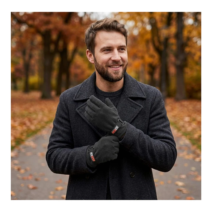 Guantes Térmicos Sport World Blue: Forro Polar con Ajuste de Velcro y Puño Elástico 8