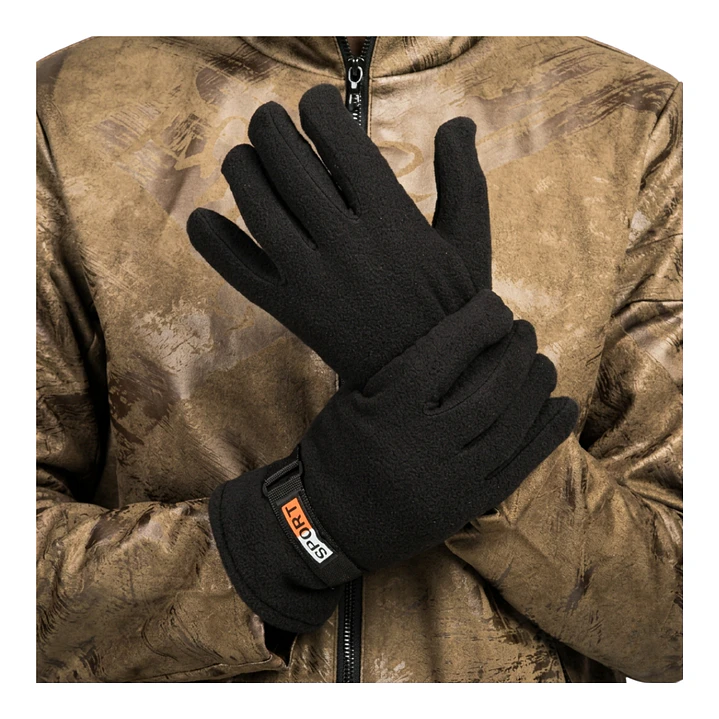 Guantes Térmicos Sport World Blue: Forro Polar con Ajuste de Velcro y Puño Elástico 9