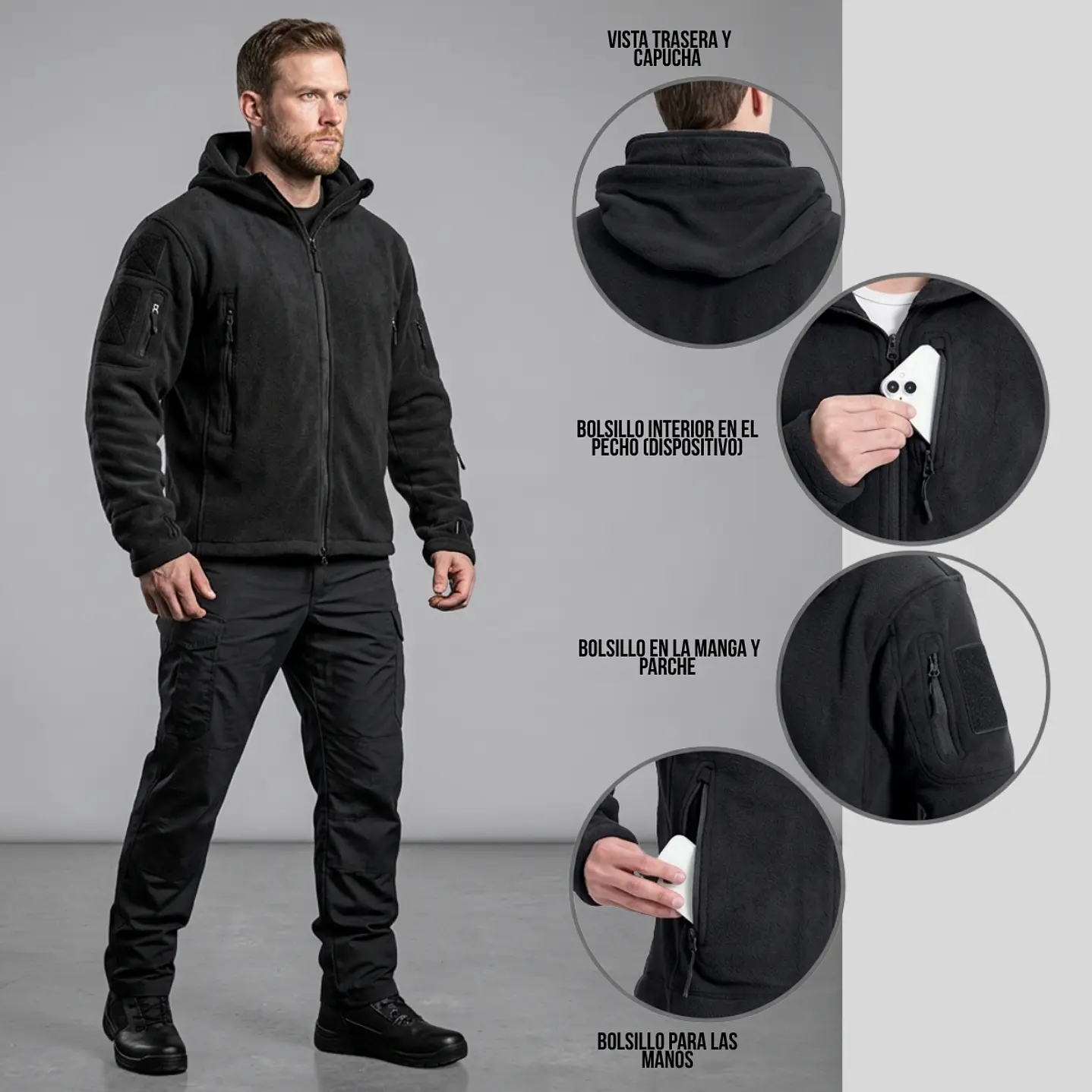 Polar Chaqueta Polerón Micropolar Táctico Invierno 5