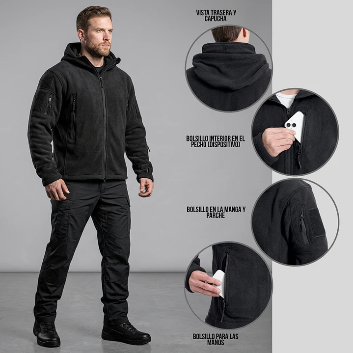 Polar Chaqueta Polerón Micropolar Táctico Invierno 5