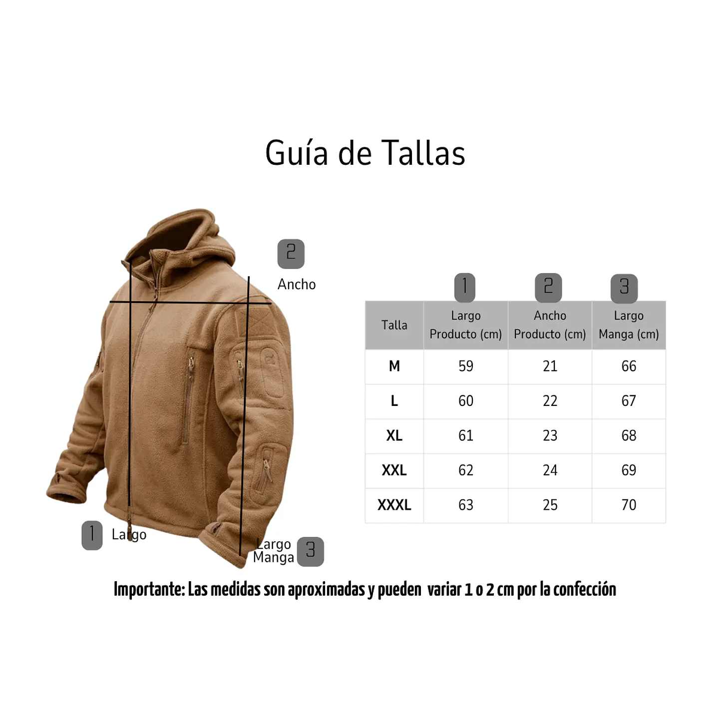 Polar Chaqueta Polerón Micropolar Táctico Invierno 10