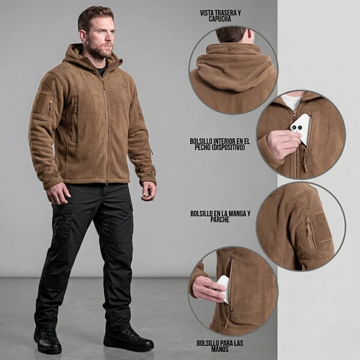 Polar Chaqueta Polerón Micropolar Táctico Invierno 11