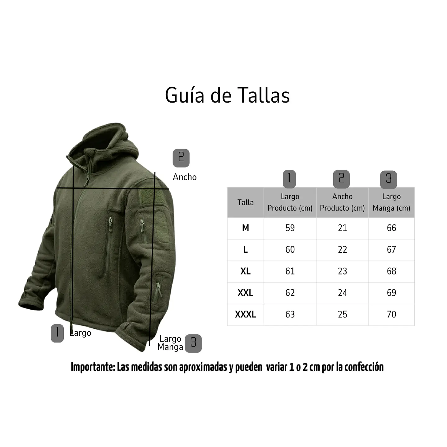 Polar Chaqueta Polerón Micropolar Táctico Invierno 17