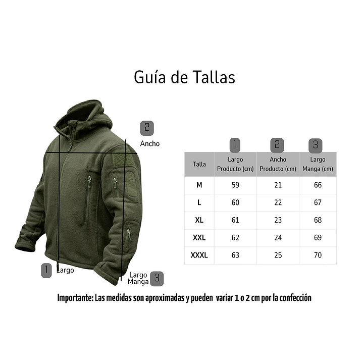 Polar Chaqueta Polerón Micropolar Táctico Invierno 17