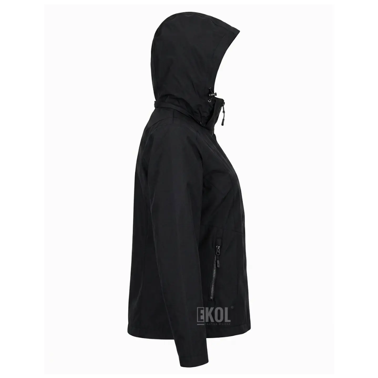 Chaqueta Cortaviento Mujer con Capucha Ajustable y Cuello Alto 3