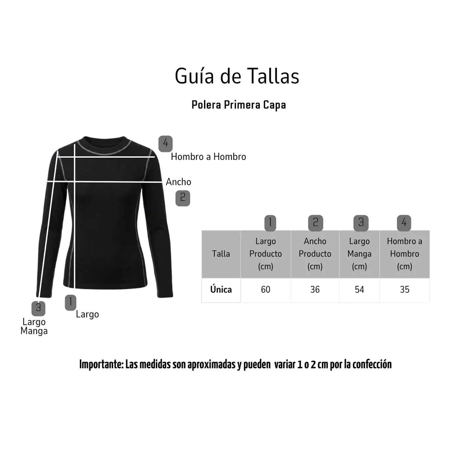 Camiseta Térmica Primera Capa Mujer Invierno Talla Única 5