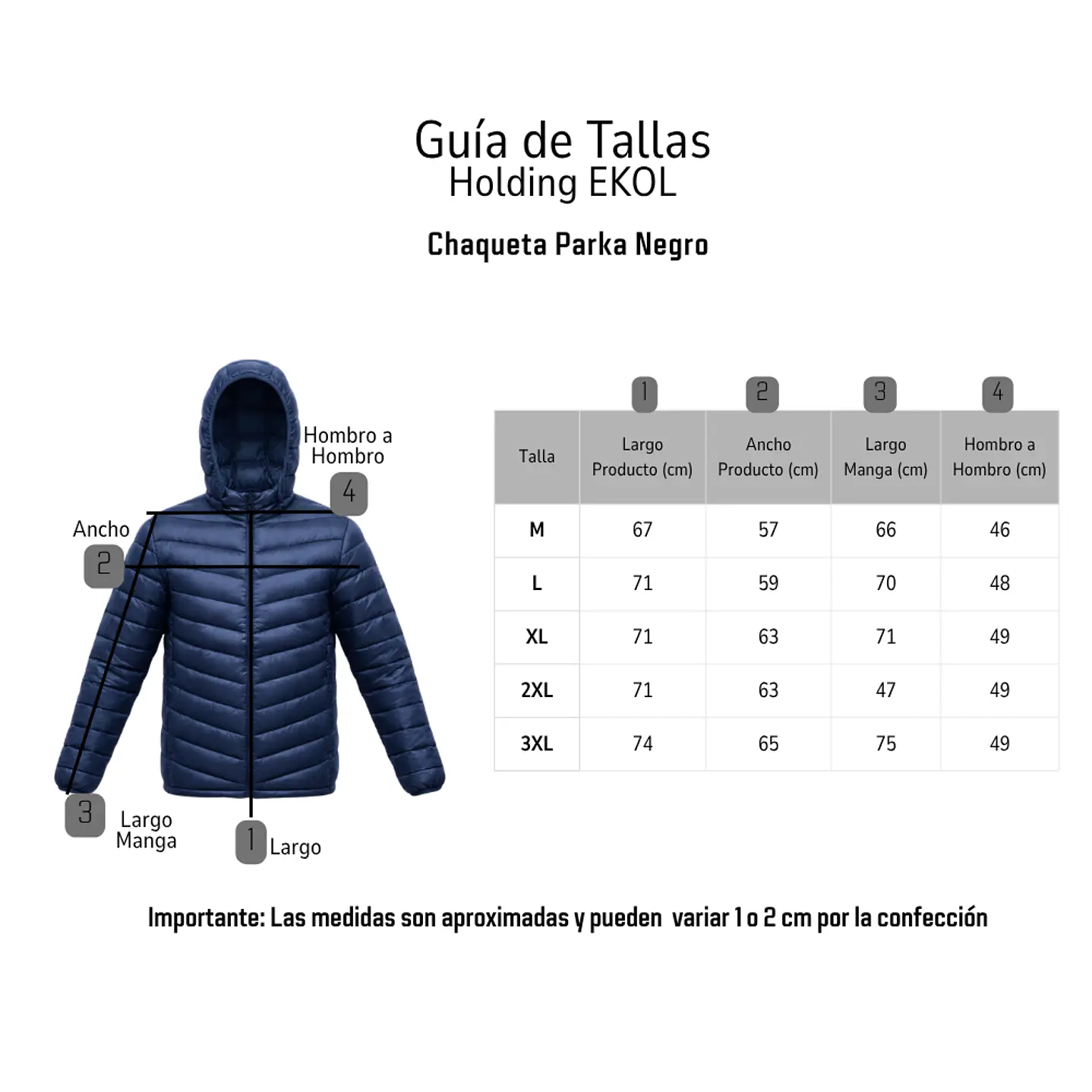 Chaqueta Parka Térmica Azul Comodidad y Calce Perfecto 6