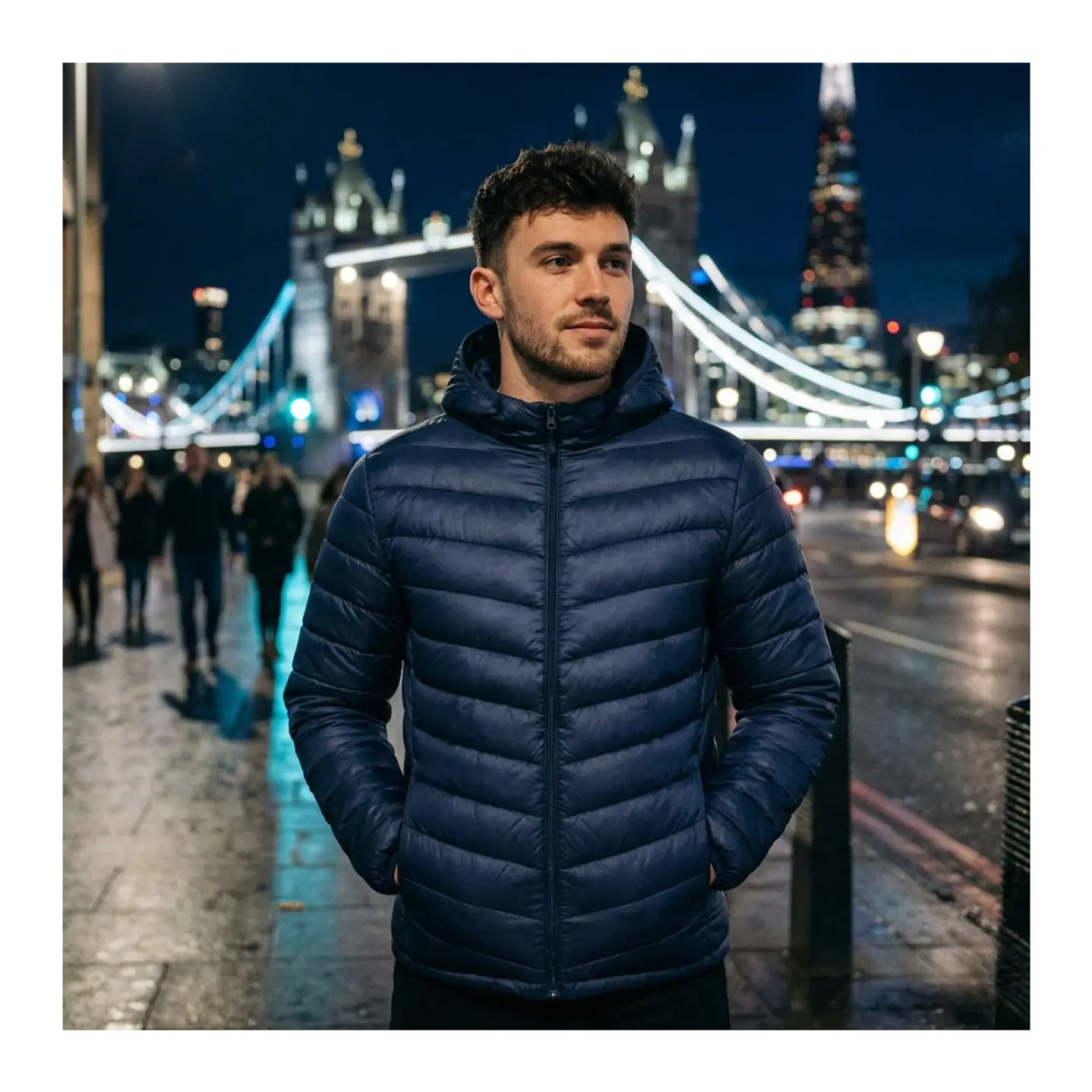 Chaqueta Parka Térmica Azul Comodidad y Calce Perfecto 1