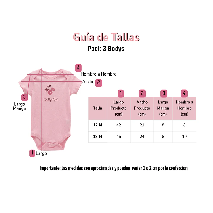 Pack 3 Bodys Diseños Surtidos 100% Algodón 7