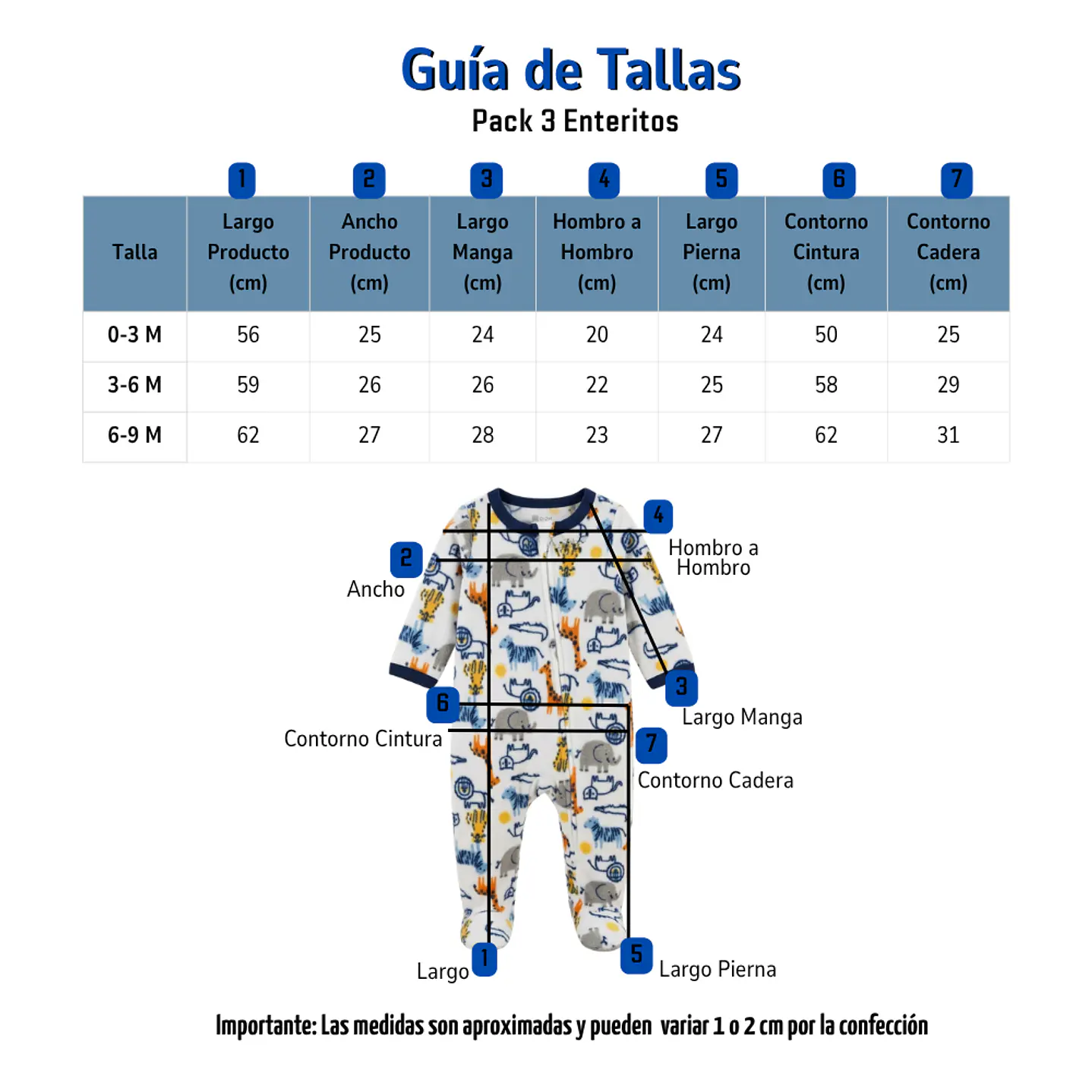 Pack 3 Enteritos Niño Micropolar Diseños Surtidos  7