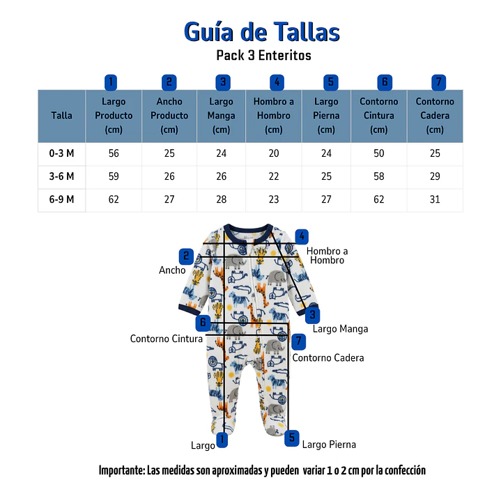 Pack 3 Enteritos Niño Micropolar Diseños Surtidos  7