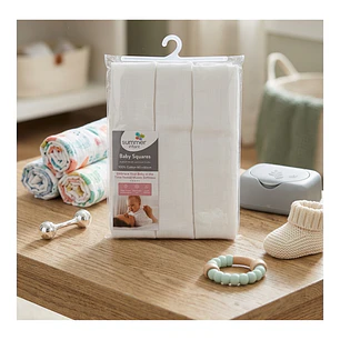 Pack 3 Pañales Blanco Para Bebé 100% Algodón