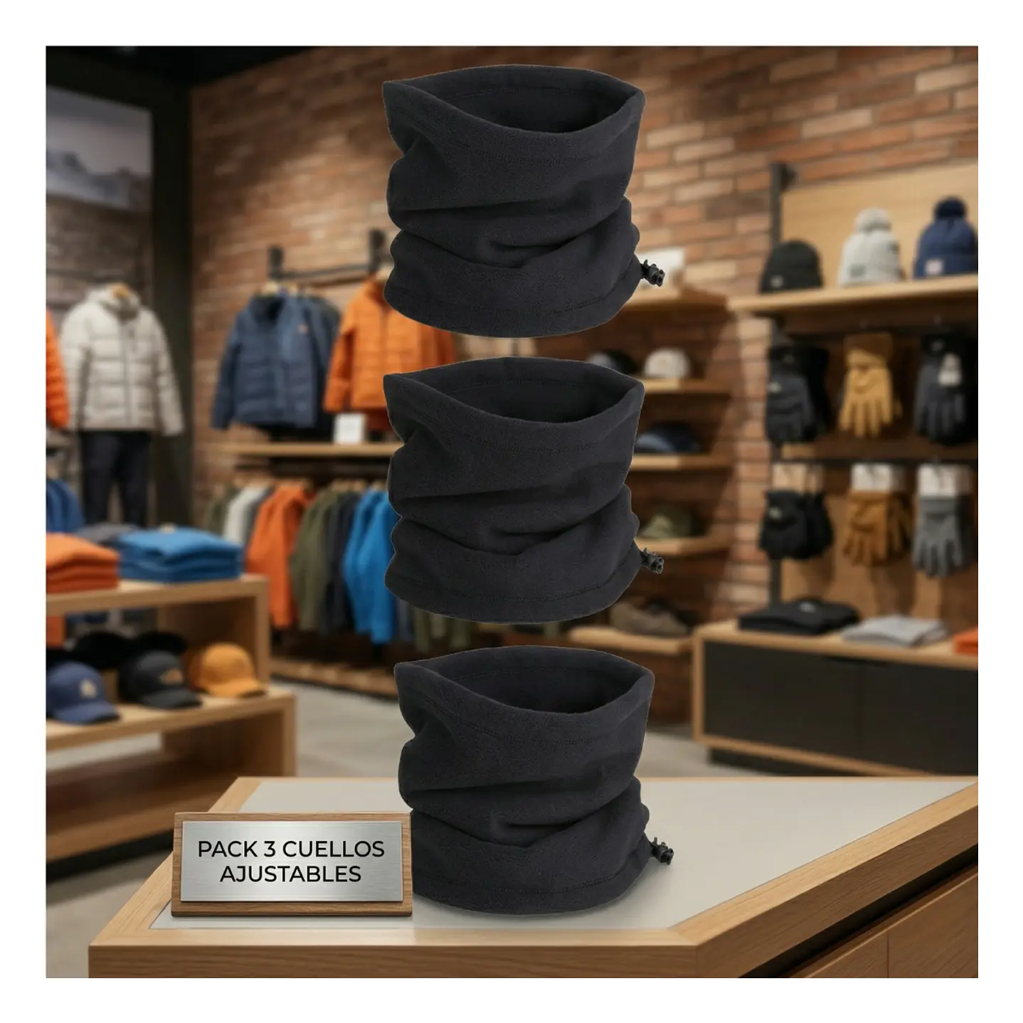 Pack 3 Cuellos Polar Suaves Calentadores Cómodos Unisex 1