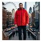 Chaqueta Softshell Con Forro De Polar Impermeable Roja Cuello Desmontable - Miniatura 7